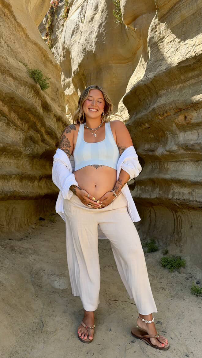 Maternity + Nursing Sports Bra - Surfside Stripe