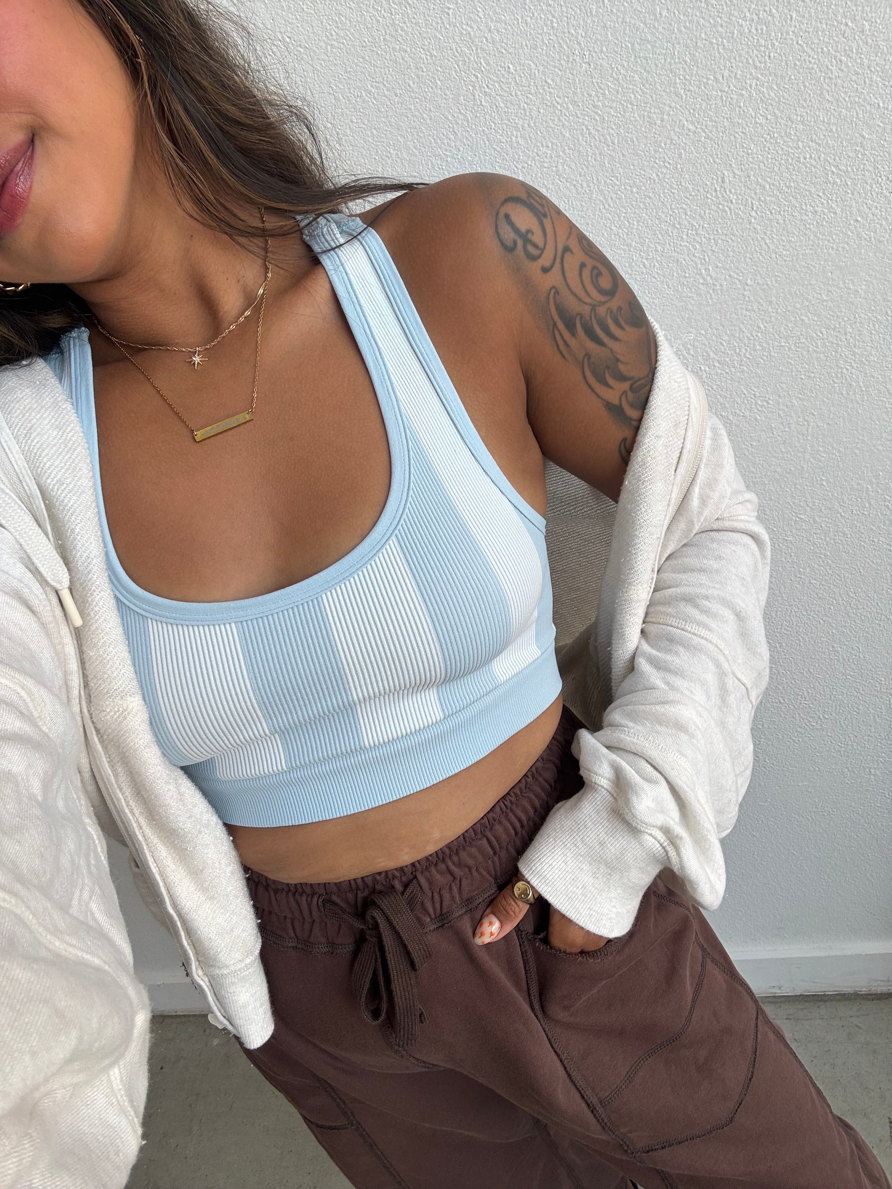 Maternity + Nursing Sports Bra - Surfside Stripe *SALE*