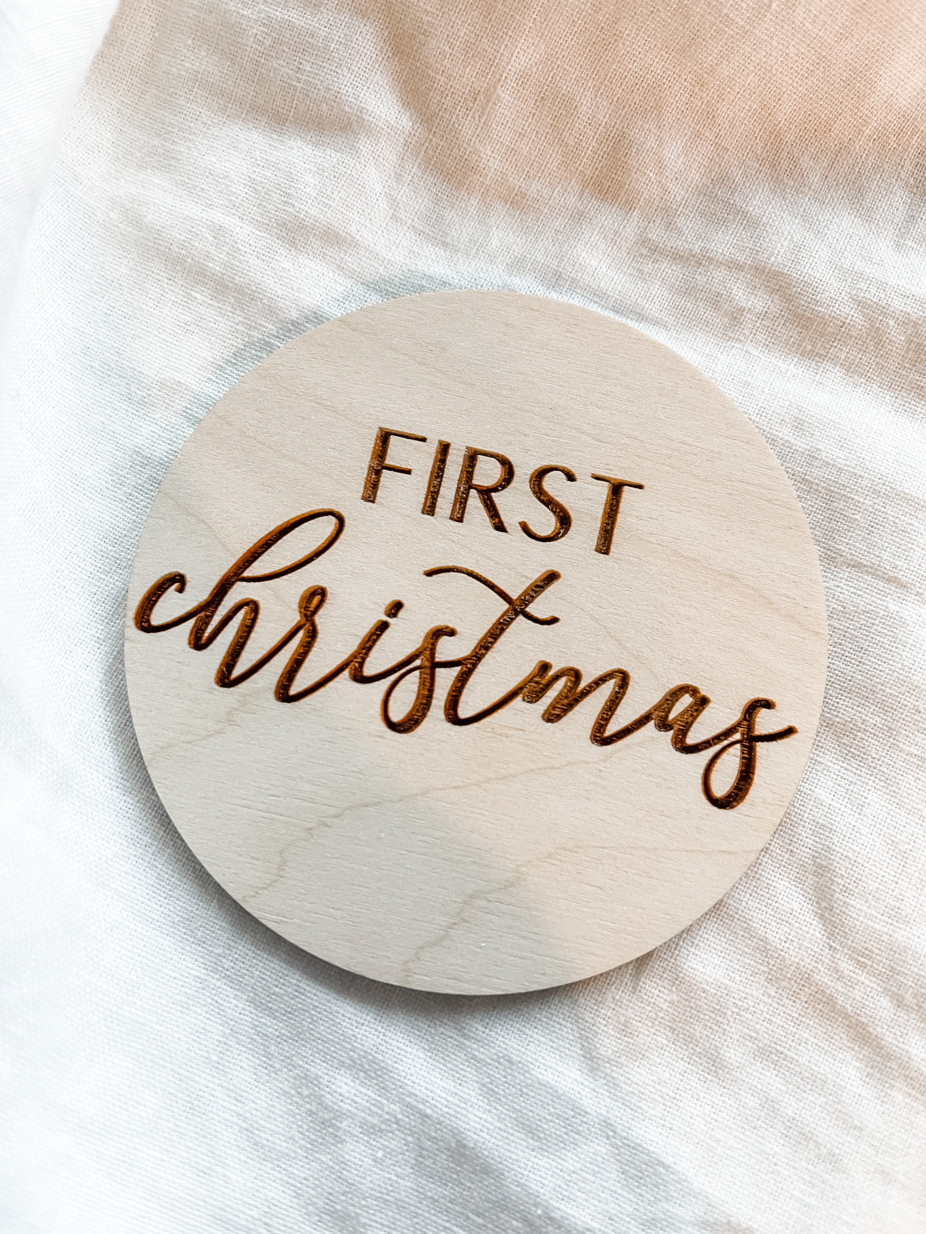 Hand crafted wooden keepsake/photo marker/ornament DIY