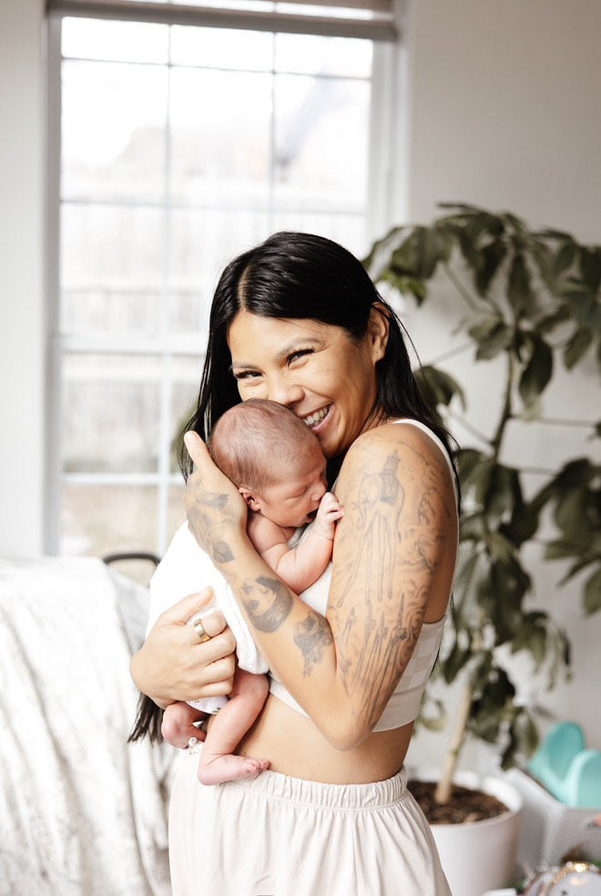 OATMILK Checker Maternity & Nursing Bralette