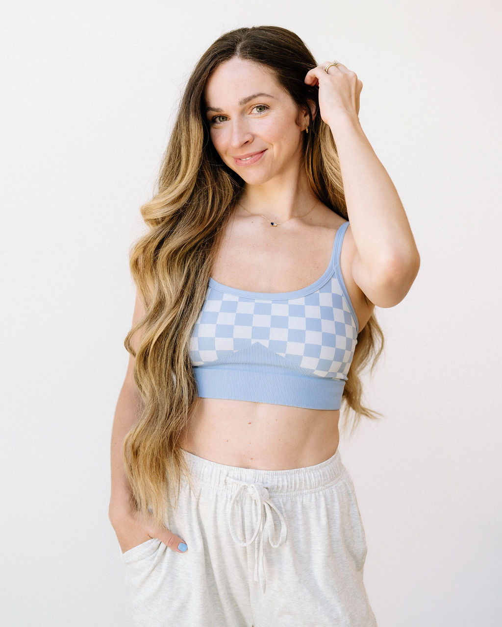 Bluebell Checker Maternity & Nursing Bralette by Dr. Mae