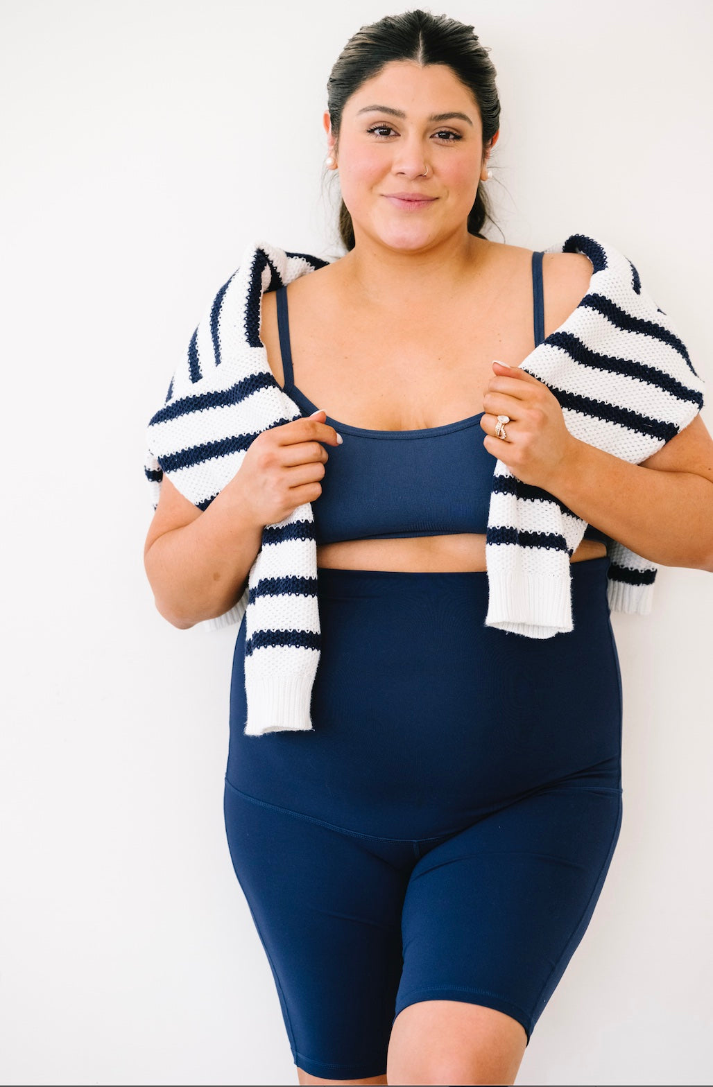 Postpartum Recovery Shorts | Core Support Biker Shorts - Navy *SUMMER SALE*