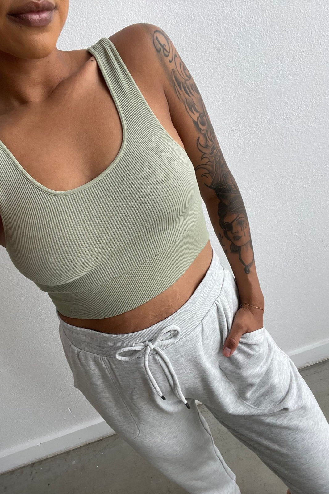 LAST CHANCE The Scoop Ribbed Crop *FINAL SALE*