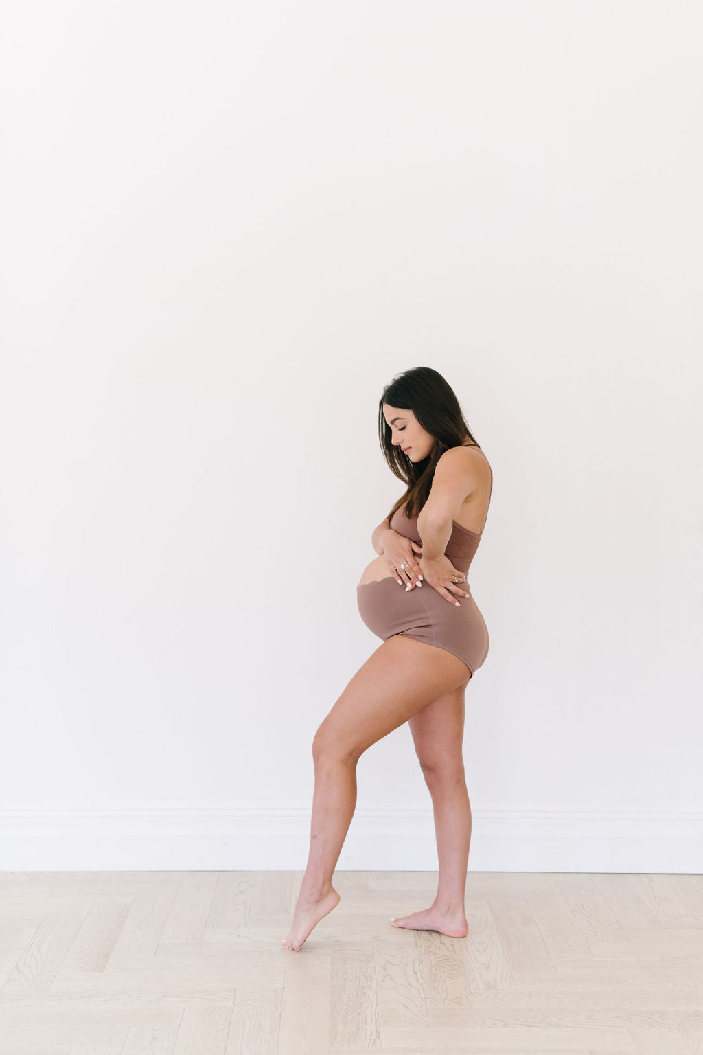 Maternity & Postpartum Support Bloomers - Scallop Edge Coco