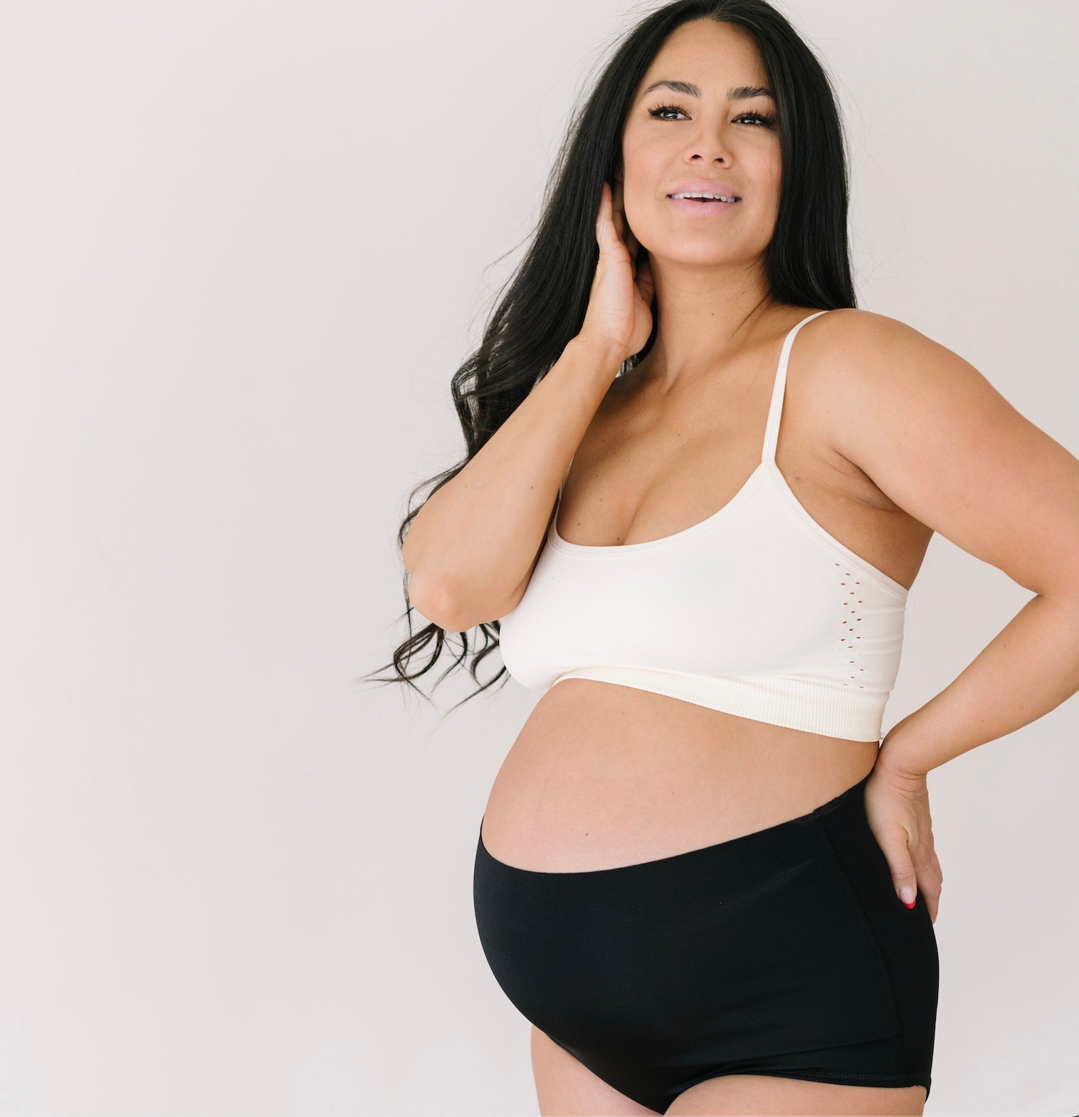 Maternity & Postpartum Support Bloomers - Straight Cut Black