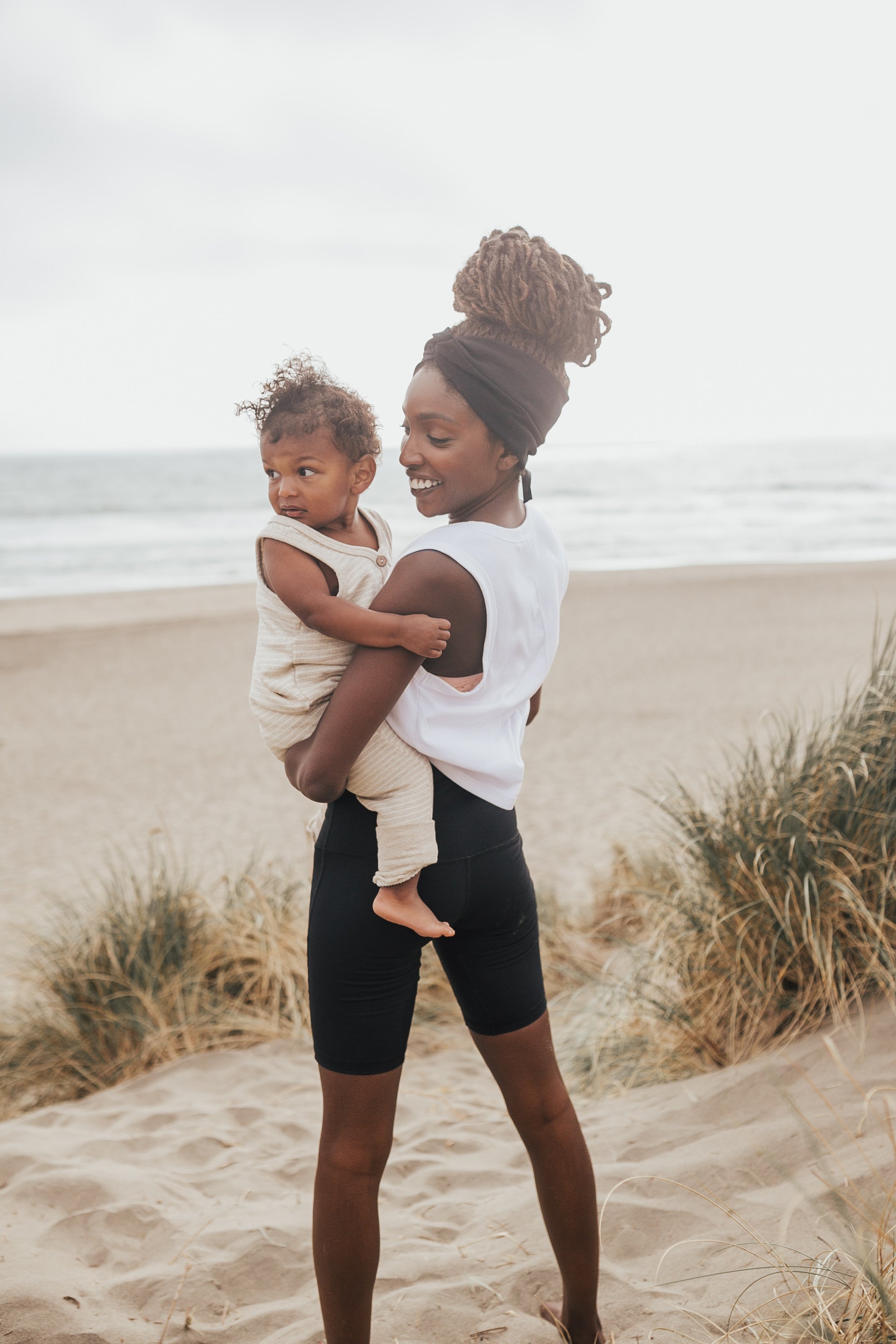 Postpartum Recovery Shorts | Core + Floor Support Recovery Biker Shorts - Black