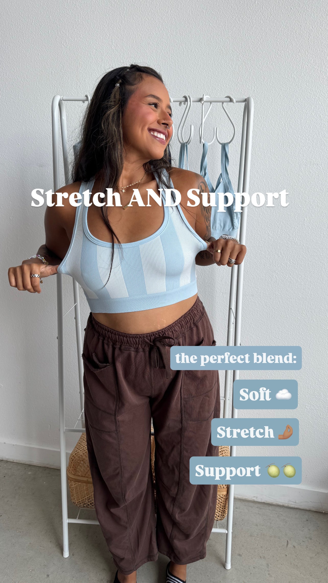 Maternity + Nursing Sports Bra - Surfside Stripe *SALE*