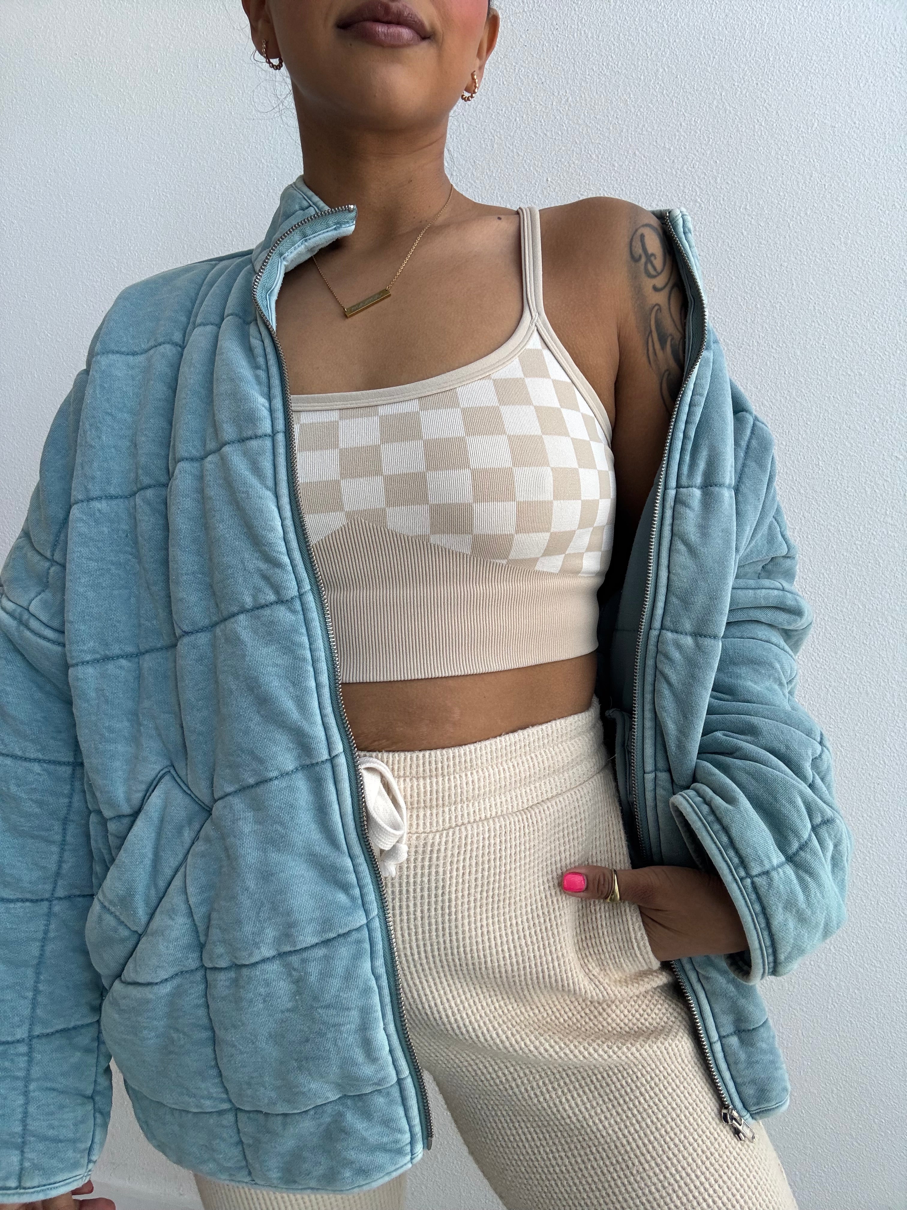 OATMILK Checker Maternity & Nursing Bralette