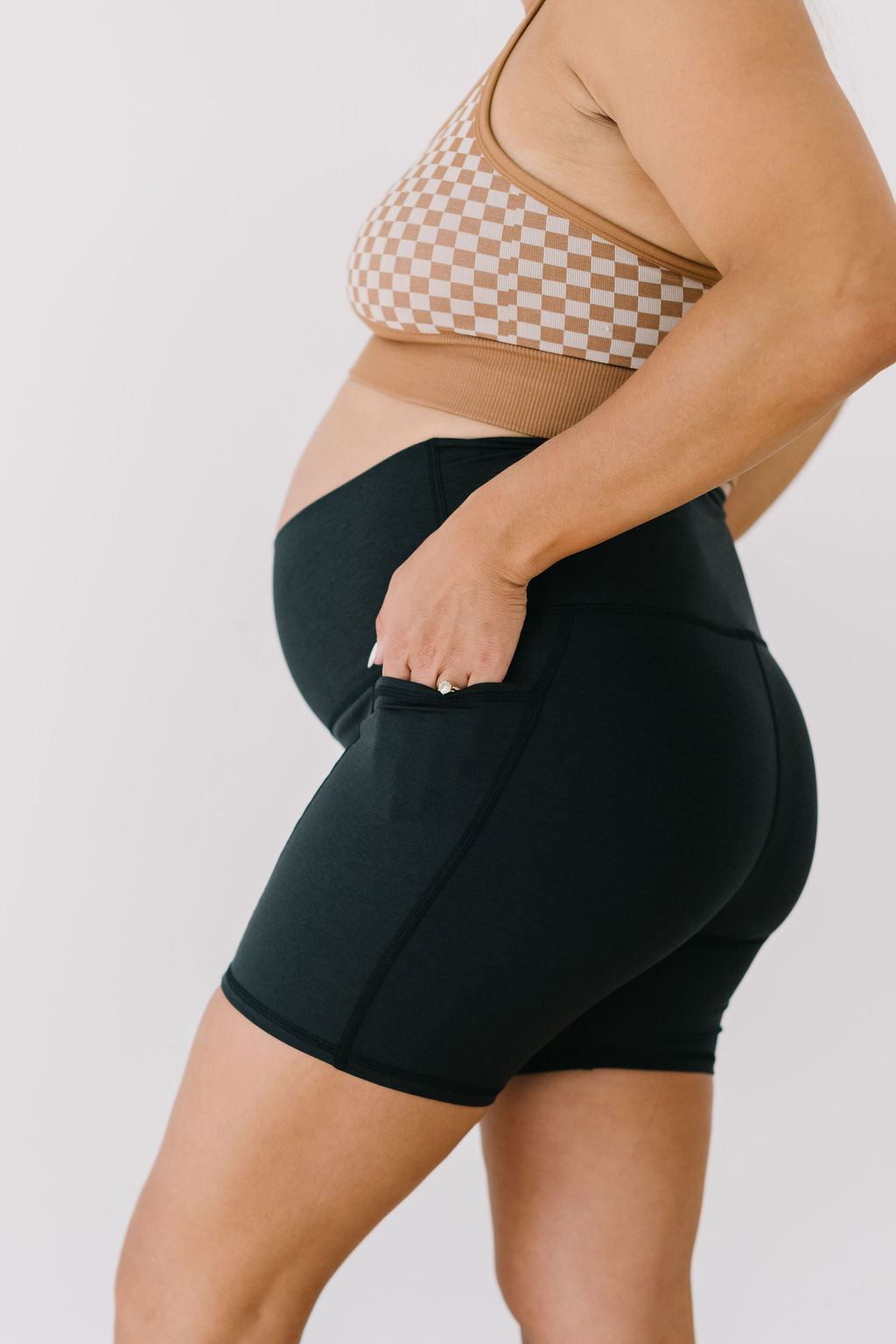 LAST CHANCE Maternity & Postpartum: Forever High Rise Pocket Shorts *FINAL SALE*