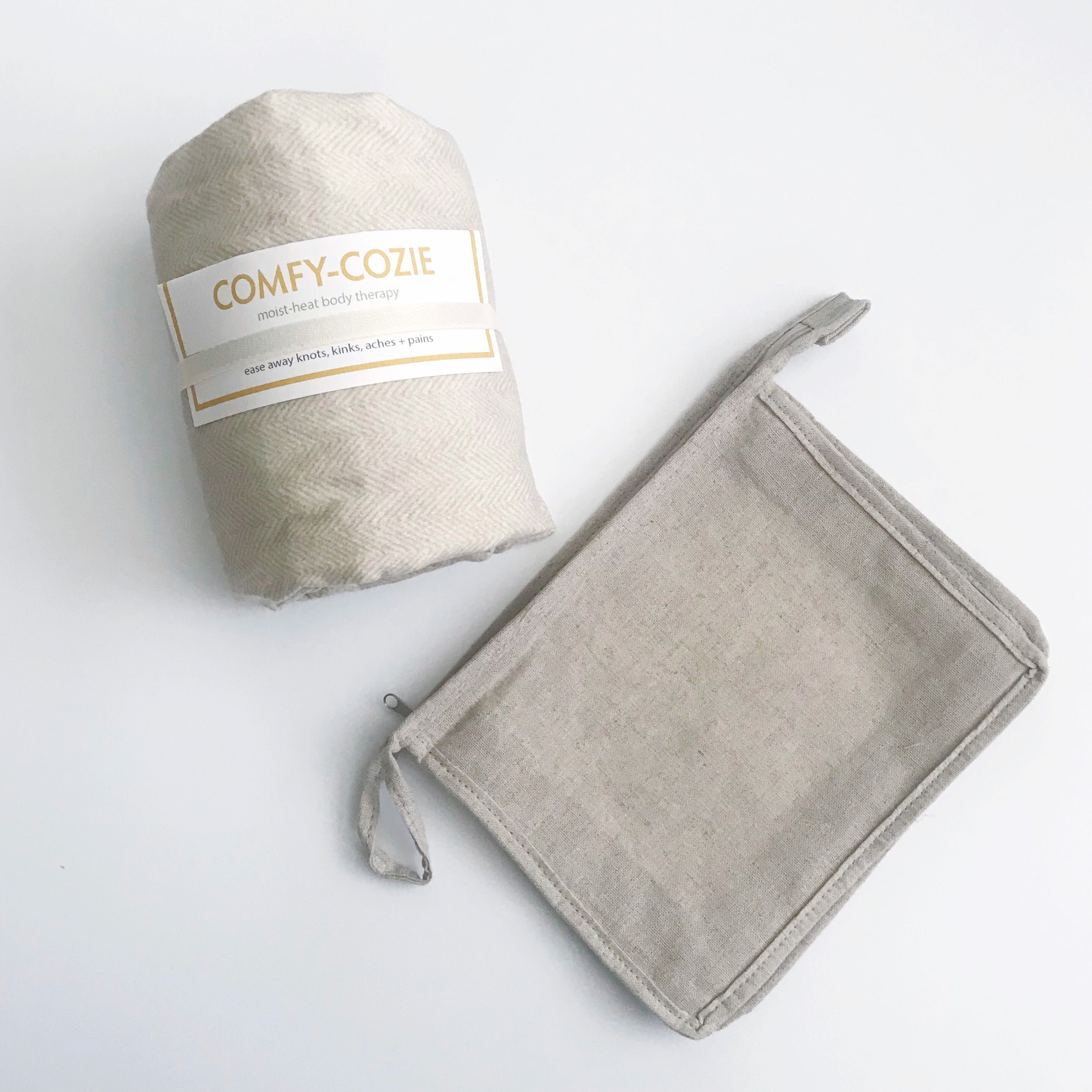Warm Therapy Wrap - creme herringbone