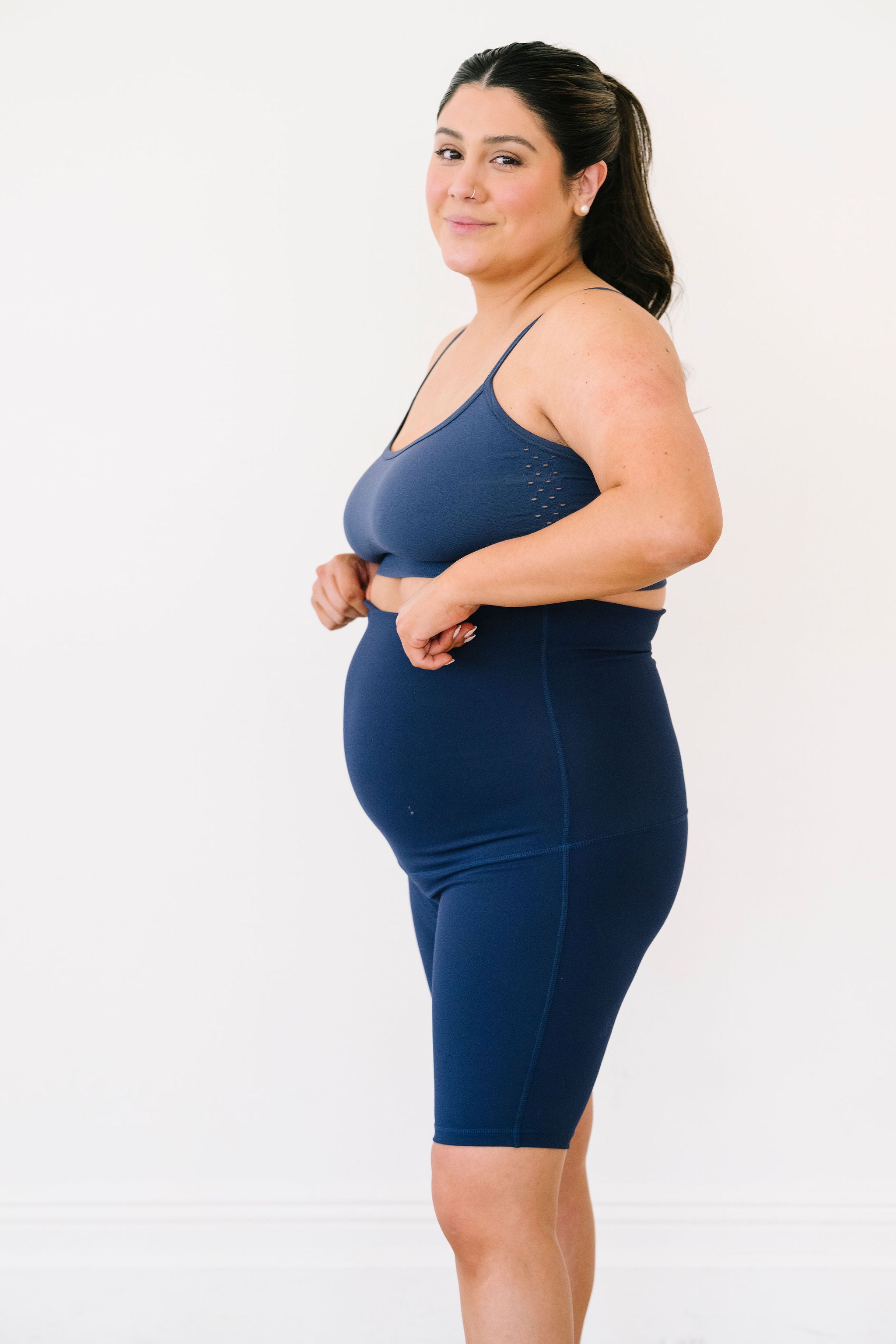 Postpartum Recovery Shorts | Core Support Biker Shorts - Navy *SUMMER SALE*
