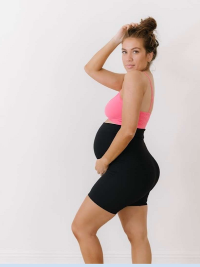 Maternity Dream Biker Shortie - Black