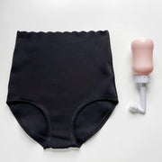 Maternity & Postpartum Support Bloomers - Scallop Edge Black