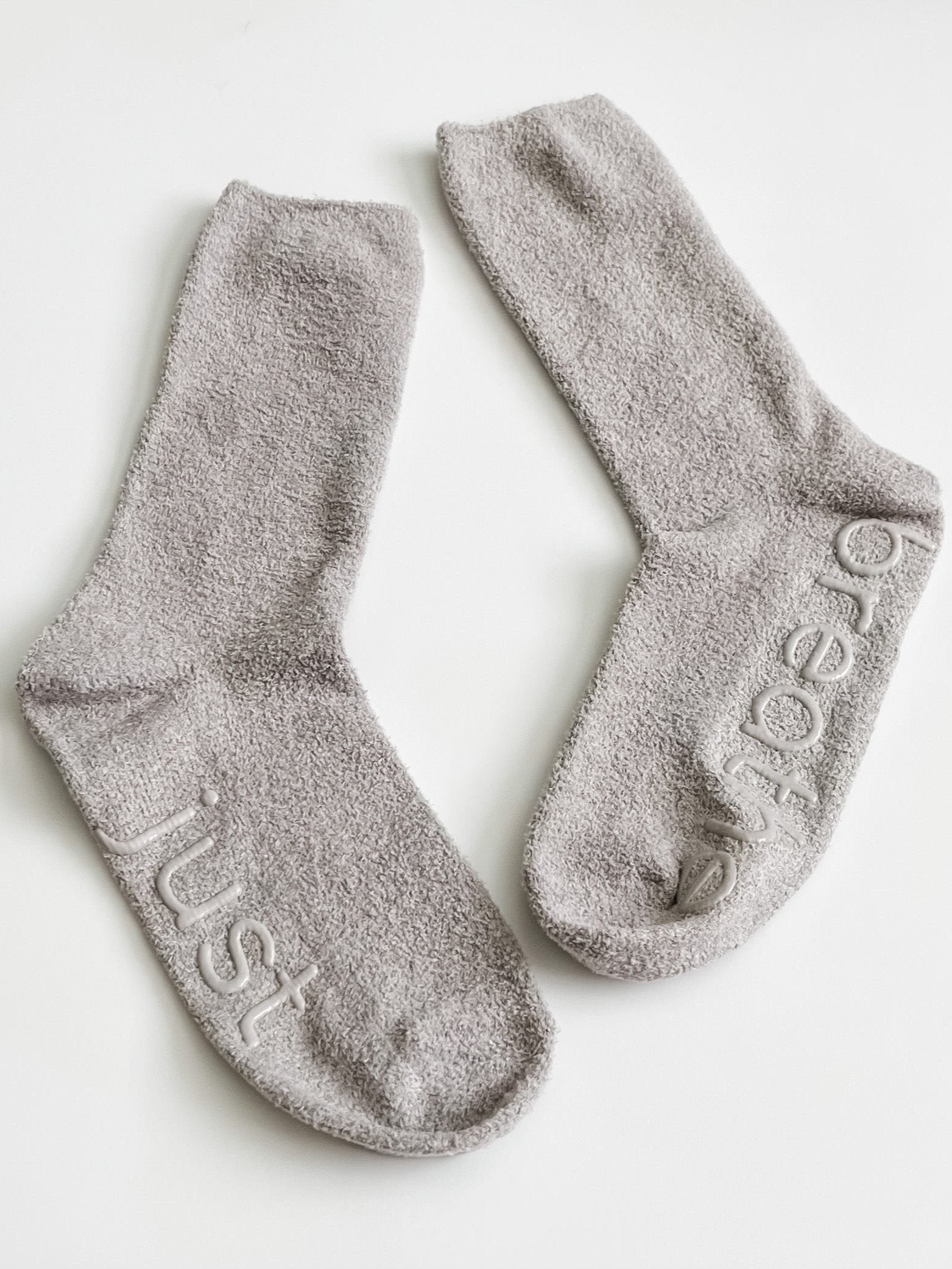 Non-Slip Cozy Socks - Calming Gray