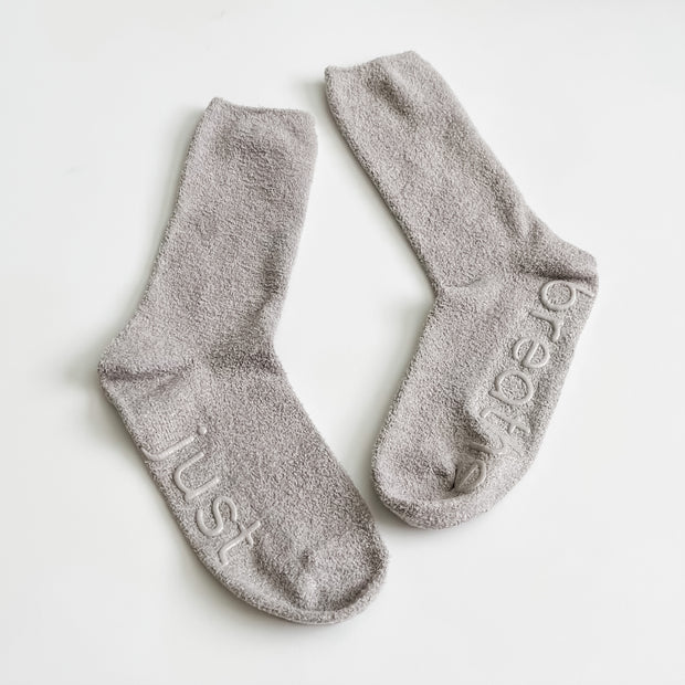 Non-Slip Cozy Socks - Calming Gray