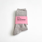 Non-Slip Cozy Socks - Calming Gray